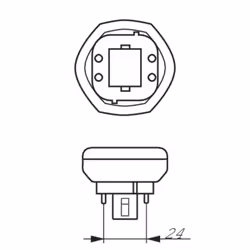 Philips MASTER PL-T 4 Pin lampe écologique 32 W GX24q-3 Blanc chaud
