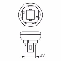 Philips MASTER PL-T 2 Pin lampe écologique 18 W GX24d-2 Blanc froid