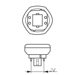 Philips MASTER PL-T 4 Pin lampe écologique 24 W GX24q-3 Blanc chaud