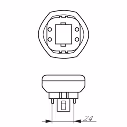 Philips MASTER PL-T 4 Pin lampe écologique 41 W GX24q-4 Blanc chaud