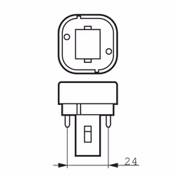 Philips MASTER PL-C 2 Pin ampoule fluorescente 18 W G24d-2 Blanc chaud