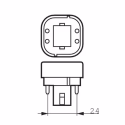 Philips MASTER PL-C 4 Pin lampe écologique 26 W G24q-3 Blanc chaud