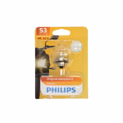 Ampoule secondaire PHILIPS S3 Vision Moto 12V, 15W, 1 pièce