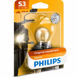 Ampoule secondaire PHILIPS S3 Vision Moto 12V, 15W, 1 pièce