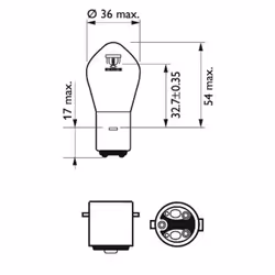 Ampoule halogène PHILIPS S2 CityVision Moto 12V, 35W, 1 pièce - Vue supplémentaire 5