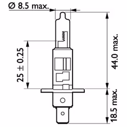 Ampoule halogène PHILIPS H1 Masterlife 24V, 70W, 1 pièce - Vue supplémentaire 4