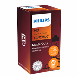 Philips MasterDuty 13972MDC1 Lampe pour éclairage avant 24 V, 70 W, 24 V, H7, Halogène, 3200 K, 1 pièce(s)