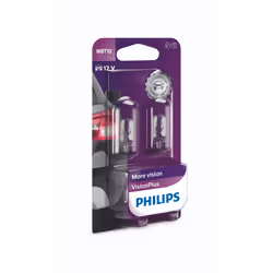 Philips VisionPlus 12040VPB2 Lampe conventionnelle de signalisation et habitacles, 6 W, 12 V, WBT10, 2 pièce(s)