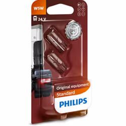 Ampoule secondaire PHILIPS W5W 24V/5W, 2 pièce