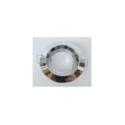 Spot encastré halogène ø 85mm chrome fixe avec lampe 50W 12V GU5.3 et douille IP20 QBS570 Zadora Philips 573212
