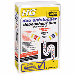 HG Déboucheur duo, Granulés, Verser (selon la nature de l’engorgement, a savoir évacuation de cuisine ou de sanitaires, lire. ...