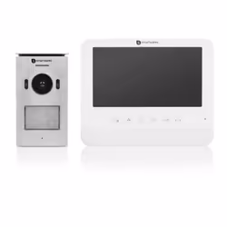 Smartwares DIC-22212 Interphone vidéo, 17,8 cm (7"), LCD, Aluminium, Blanc, IP24, Aluminium, Plastique, 1280 x 720 pixels