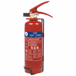Smartwares FEX-15112 Extincteur à poudre sèche, Poudre chimique sèche, A, B, C, À la main, 1 kg, Acier, Universel