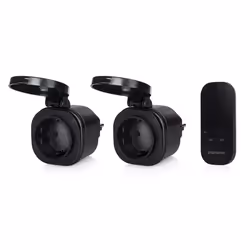 Smartwares SH4-99653, Sans fil, 433,92 MHz, Extérieure, Noir, 2 canaux, Plastique