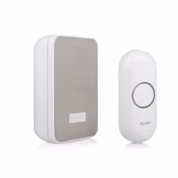 Byron DBY-22321 Kit de carillon sans fil, Gris, Blanc, 85 dB, Maison, Bureau, IP44, Plastique, Numérique