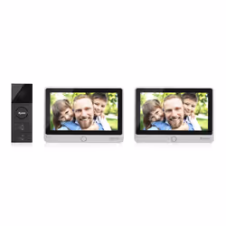 Byron DIC-24122 Interphone vidéo filaire pour 2 logements, 17,8 cm (7"), Aluminium, Noir, IP44, Aluminium, 1280 x 720 pixels, ...