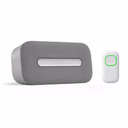 Byron DBY-25931 Kit carillon sans fil BY931, Gris, Blanc, 90 dB, Maison, IP44, Plastique, Tactile