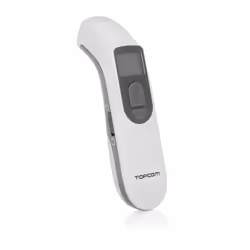 Topcom TH-4676 Thermomètres, Détection arrière, Gris, Blanc, Front, °C, °F, Température corporelle, Température de surface, 0 ...