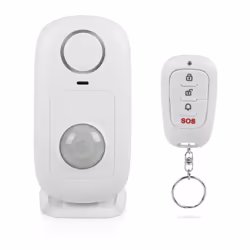 Smartwares SMA-40152 Mini-alarme à détection de mouvement, Capteur PIR/capteur micro-ondes, Sans fil, 433 MHz, 100 dB, 5 m, 6 ...