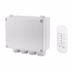 Smartwares SH4-99652 Prises d'extérieur, boîtier 3 canaux SH5-SET-OB, Sans fil, Blanc, 3 canaux, 400 W, 433.92 MHz, 30 m