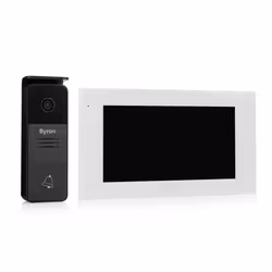 Byron DIC-25712 Interphone vidéo filaire, 10,9 cm (4.3"), LCD, 1024 x 600 pixels, Noir, Blanc, IP44, Aluminium