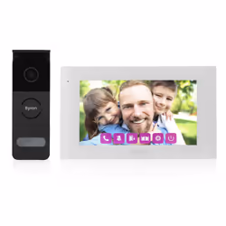 Byron DIC-24712 Interphone vidéo filaire, 17,8 cm (7"), 800 x 480 pixels, Noir, Blanc, IP44, 800 x 480 pixels, 110°