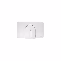 Plaque de commande frontale double commande. Pour wc WISA 2100. Coloris : blanc Dimensions : 310 x 185 mm Matière : ABS Référ ...