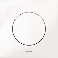 Wisa - Plaque de commande maro double touches, blanche