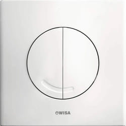 Wisa - Plaque de commande argos 2 touches en abs blanc pour bati support