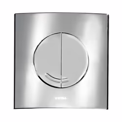 Plaque de commande ARGOS WC encastré Wisa double touche, chromé brillant référence 8050414651Plaque de commande WISA , double ...