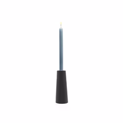 Zilverstad Oblique bougeoir Verre, Acier inoxydable Noir