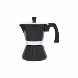 Leopold Vienna LV113008, Cafetière à moka, 0,31 L, Noir, Acier inoxydable, 6 tasses, 103 mm