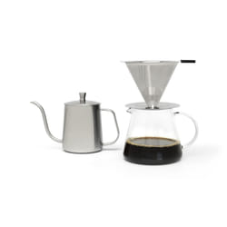Leopold Vienna LV113012 machine à café manuelle Machine à café à capsules 0,5 L Argent, Transparent