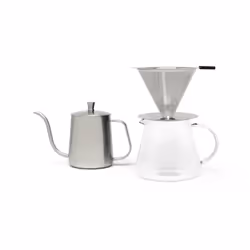 Leopold Vienna LV113012 machine à café manuelle Machine à café à capsules 0,5 L Argent, Transparent