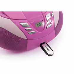 Lenco SCD-37 Numérique FM Rose Lecture de MP3 - Vue supplémentaire 4