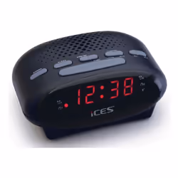 Ices ICR-210, Horloge, FM, PLL, LED, 1,52 cm (0.6"), Noir, 3 V