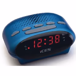Ices ICR-210, Horloge, FM, PLL, LED, 1,52 cm (0.6"), Bleu, 3 V