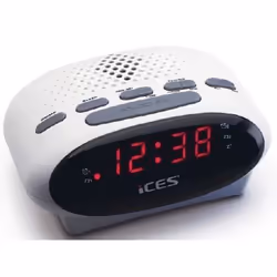 Ices ICR-210, Horloge, FM, PLL, LED, 1,52 cm (0.6"), Blanc, 3 V