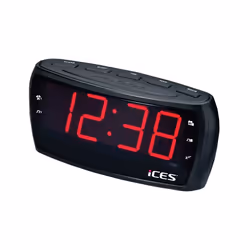 Ices ICR-230-1, Horloge, FM, LED, 4,57 cm (1.8"), Noir, 230 V