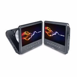 Lenco MES-212, Convertible, Noir, CD audio, CD vidéo, CD, DVD, 17,8 cm (7"), LCD