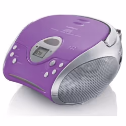 Lenco SCD-24 Lecteur CD portable Violet, Argent