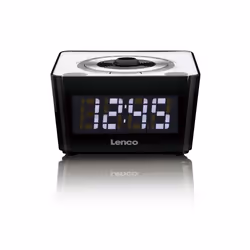 Lenco CR-16, Horloge, FM, PLL, LED, Noir, Blanc, AC/DC, 50 Hz