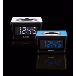 Lenco CR-16 Horloge Noir, Blanc