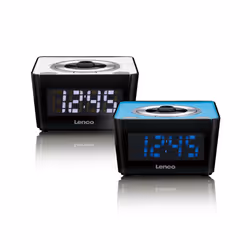 Lenco CR-16 Horloge Noir, Blanc