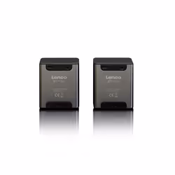 Lenco BTP-200BK, 2.0 canaux, 5 W, Avec fil &sans fil, Micro-USB, Enceinte portable stéréo, Gris