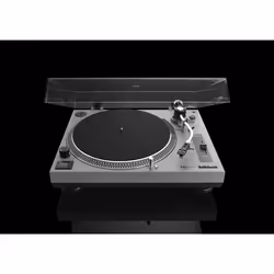 Lenco L-3808 Tourne-disque à entraînement direct Noir, Gris