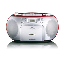 Lenco SCD-42 FM Rouge, Argent