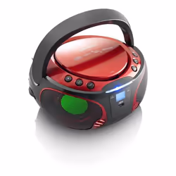 Lenco SCD-550 Numérique 3,6 W FM Rouge Lecture de MP3