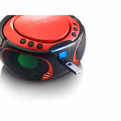 Lenco SCD-550 Numérique 3,6 W FM Rouge Lecture de MP3