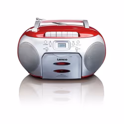 Lenco SCD-420, Noir, Rouge, Lecteur CD portable